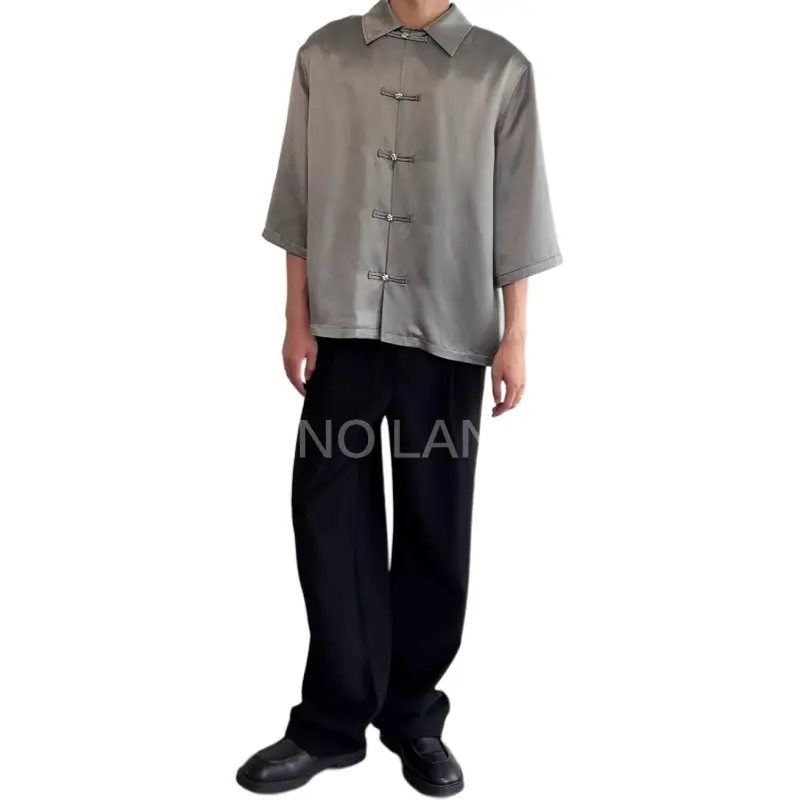 GALLIANO LANDOR Shirt Unisex Mercury Gray-2