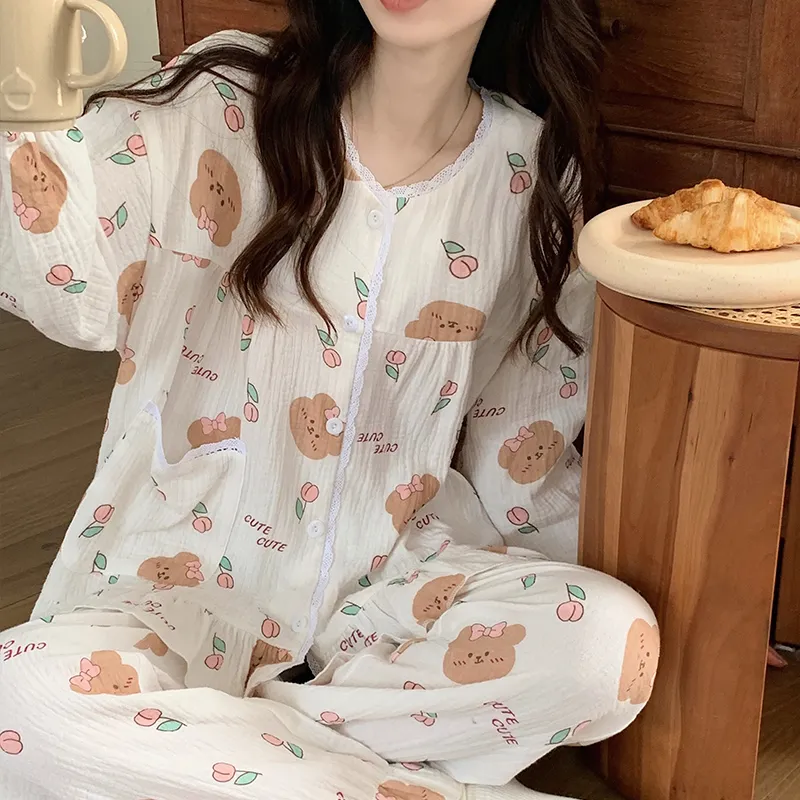 Ordifen Pajama Set Women's White-8