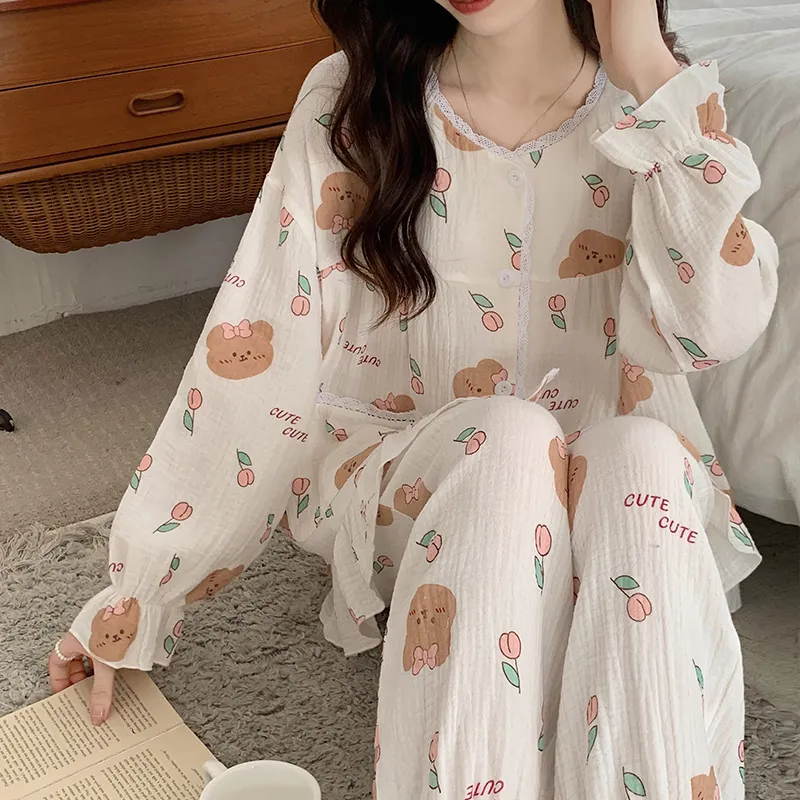 Ordifen Pajama Set Women's White-9