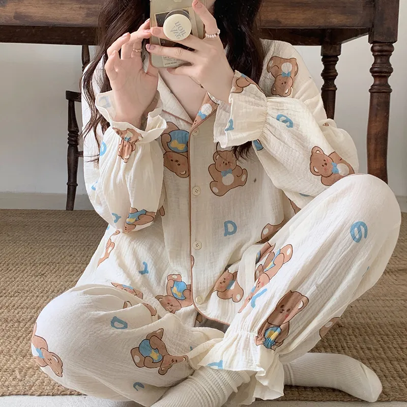 Ordifen Pajama Set Women's White-13