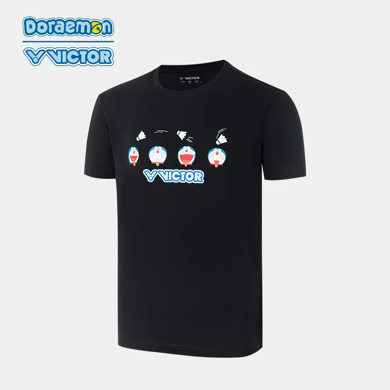 VICTOR x DUOLA A MENG , LIANMINGKUAN Victor X Doraemon Collaboration Collection Badminton Jersey Unisex Black-3