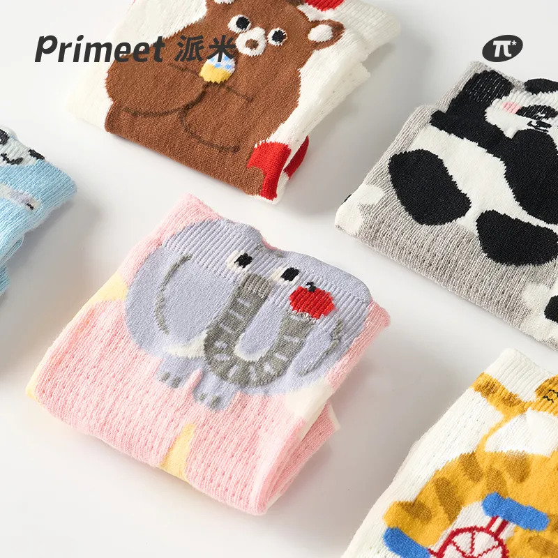 Primeet Mid Calf Socks Women's 5 Pack Cat And Dog Paradise-17