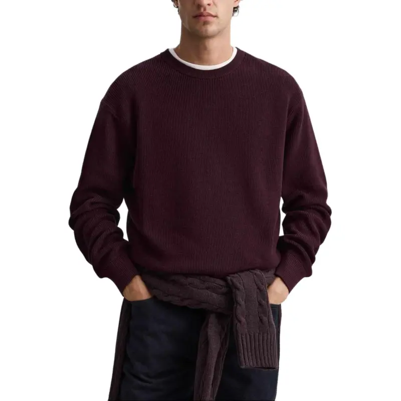 ZARA Sweaters Men Dark Red Color-3