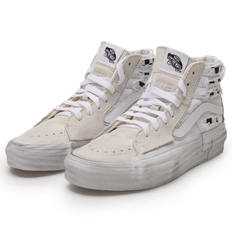 Vans SK8 HI Anti Slip Wear Resistant High Top Canvas Shoes Unisex Ecru-2