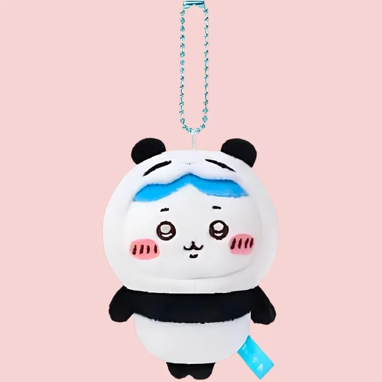 Chiikawa Panda Collection Hachiware Dolls Plush Pendant Small Size Tall-3