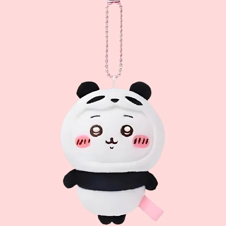 Chiikawa Panda Collection Chiikawa Dolls Plush Pendant Small Size Tall-3
