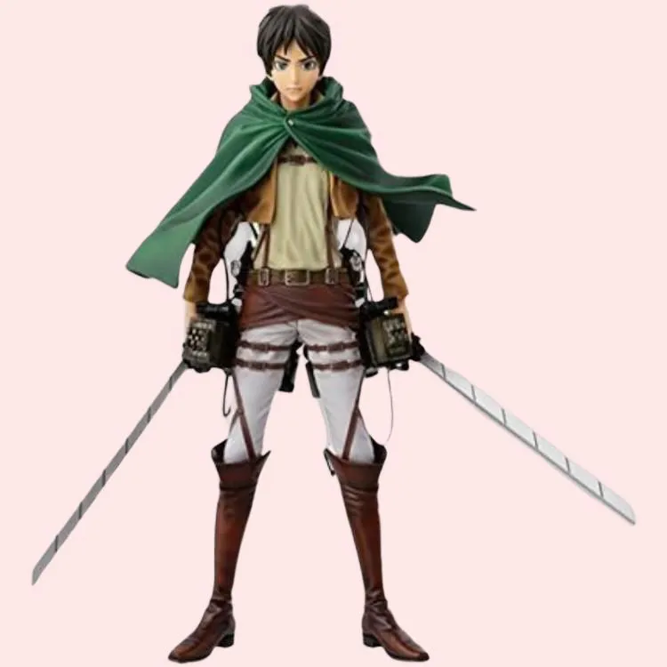BANPRESTO Glass Factory, Attack On Titan, Eren & 3D Effect Maneuvering Device, Set, Figure Bonus Gifts-3