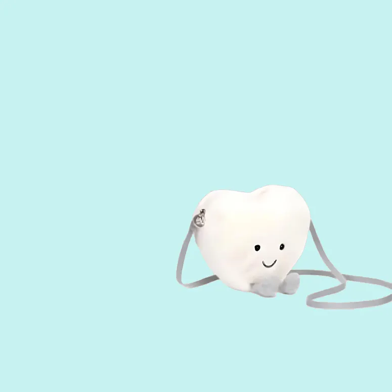 JELLYCAT Amuseables Cream Heart Bag Plush Toy-2