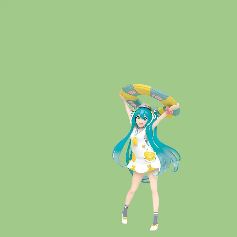 TAITO Hatsune Miku Vocaloid Summer Outfit Ver. Repaint Edition Bonus Gifts-2