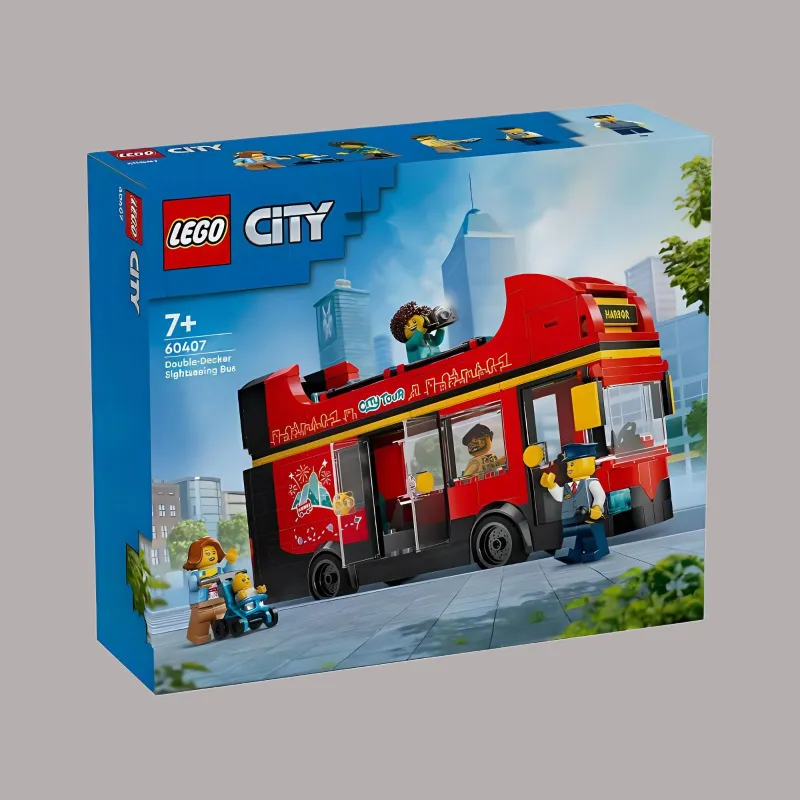 LEGO Red Double-Decker Sightseeing Bus Building Blocks 60407-2