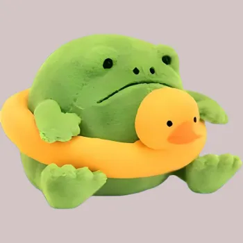 JELLYCAT Amphibian & Reptile Collection Swim Ring Rain Frog Dolls Plush Doll Small Size Tall