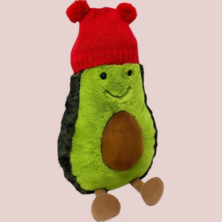 JELLYCAT Christmas Series Green Avocado Dolls Plush Doll 16cm Height In Sitting Posture-1