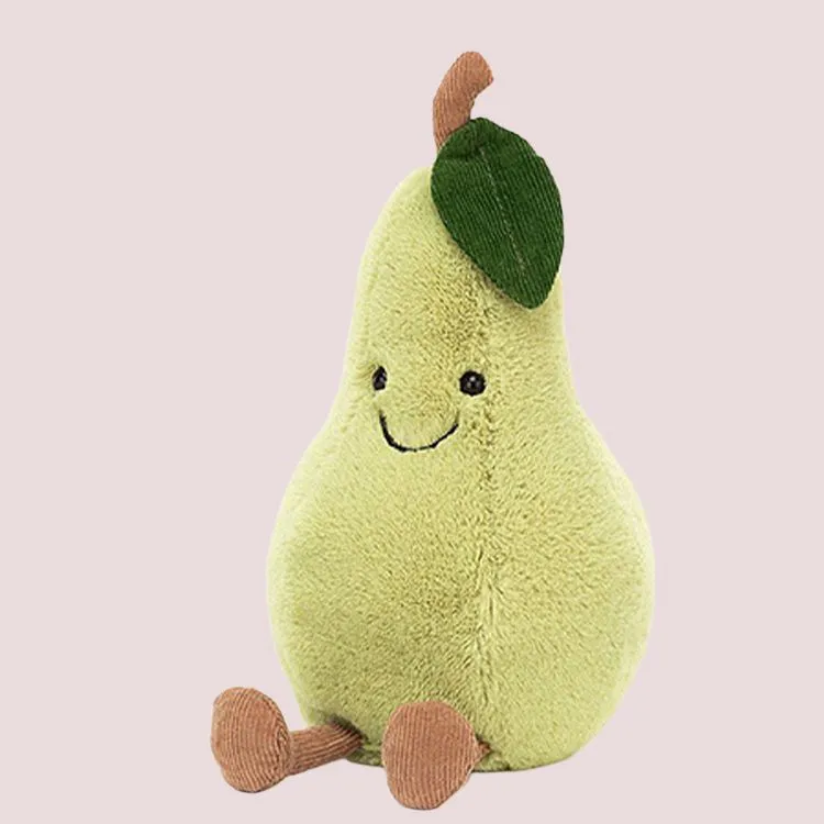 JELLYCAT Fun Food Collection Fruit Interesting Pear Dolls Plush Doll 20cm Height In Sitting Posture-3