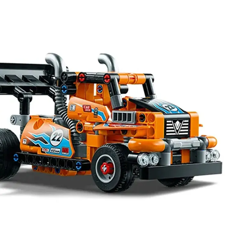LEGO Technic, Car Model, Bright Orange High Speed Racing Building Blocks 227pcs 42104-2