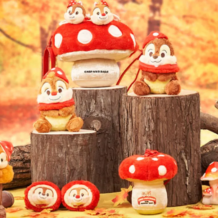 Disney Mushroom Carnival Collection Chip 'N Dale Mini Handbag Dolls Plush Doll 27cm Height-1