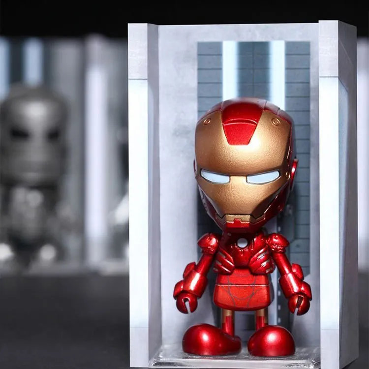 Hot Toys Iron Man Cosbaby Tony Stark MK1 7 Set Chibi Figures-3