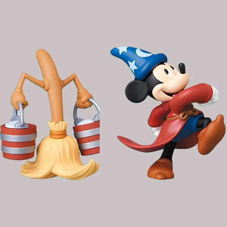Medicom Toy Mickey Disney Collection UDF Number 690 10 With Broom Chibi Figures 6.5cm-2
