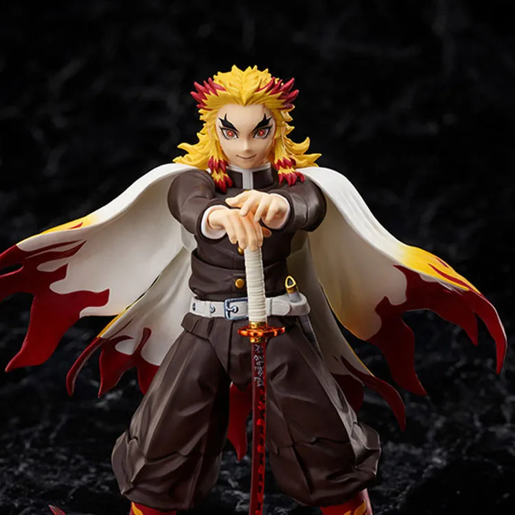 Aniple Kyojuro Rengoku Demon Slayer  Kimetsu No Yaiba Wireless Train Arc Flame Pillar Scale Figures-3