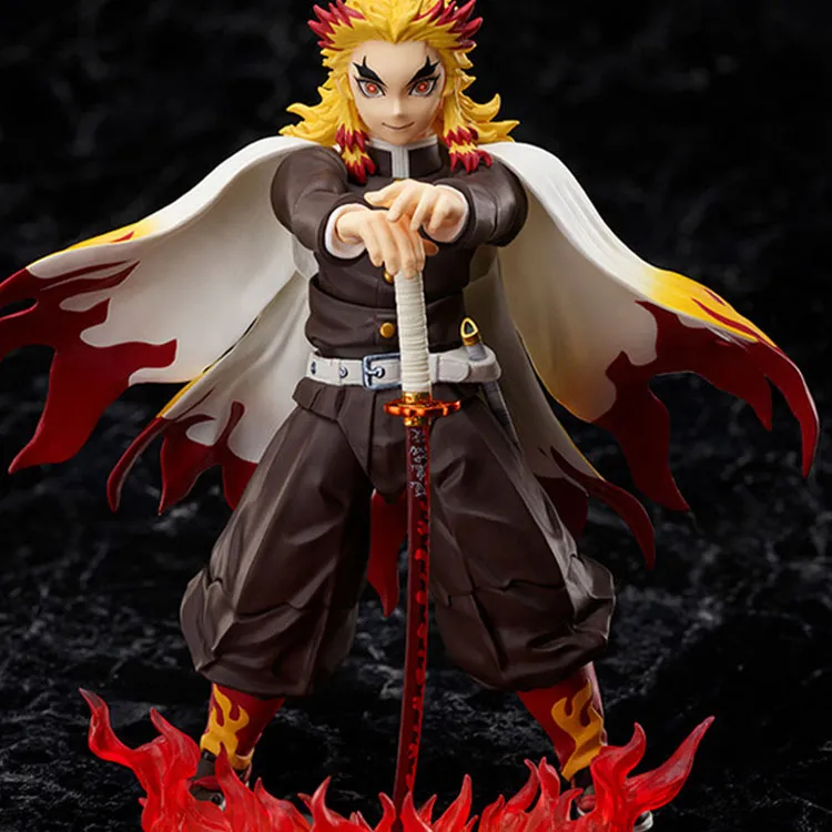 Aniple Kyojuro Rengoku Demon Slayer  Kimetsu No Yaiba Wireless Train Arc Flame Pillar Scale Figures-2