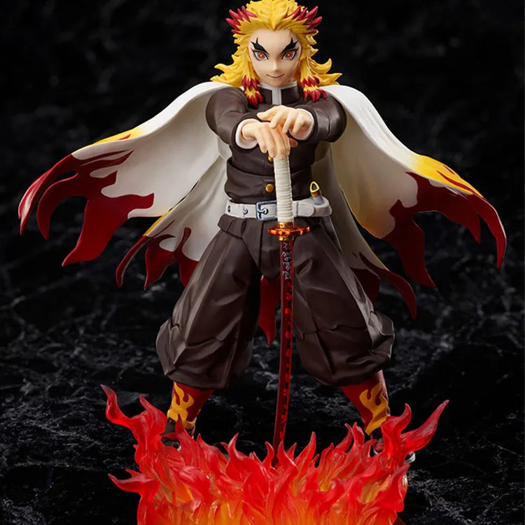 Aniple Kyojuro Rengoku Demon Slayer  Kimetsu No Yaiba Wireless Train Arc Flame Pillar Scale Figures-1