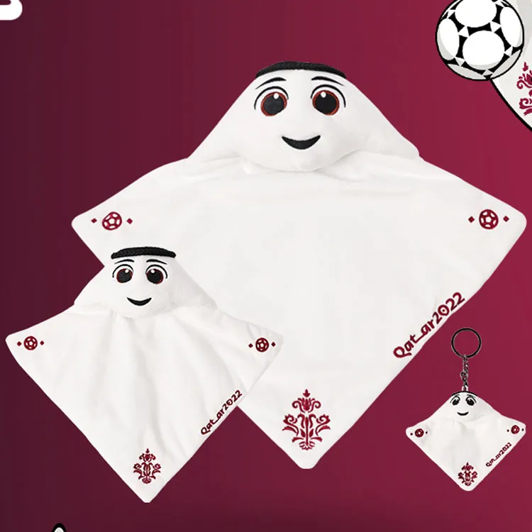 QATAR 2022 Qatar World Cup Mascot RAIYU White Dolls Plush Pendant 10cm Height 10cm Long-2