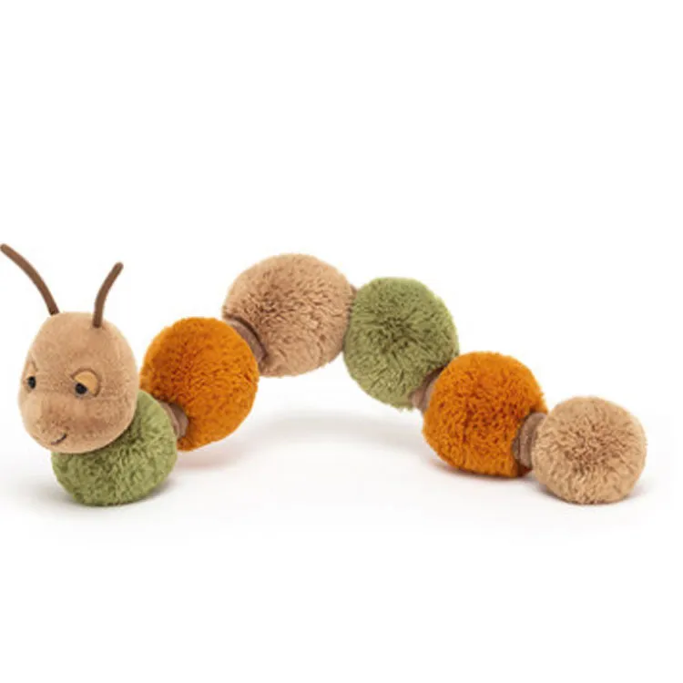 JELLYCAT Animal Fiji Caterpillar Dolls Plush Doll 14cm Height-2
