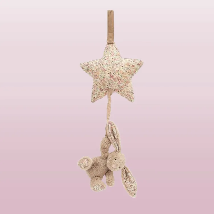 JELLYCAT Blossom Bea Beige Bunny Musical Pull-3