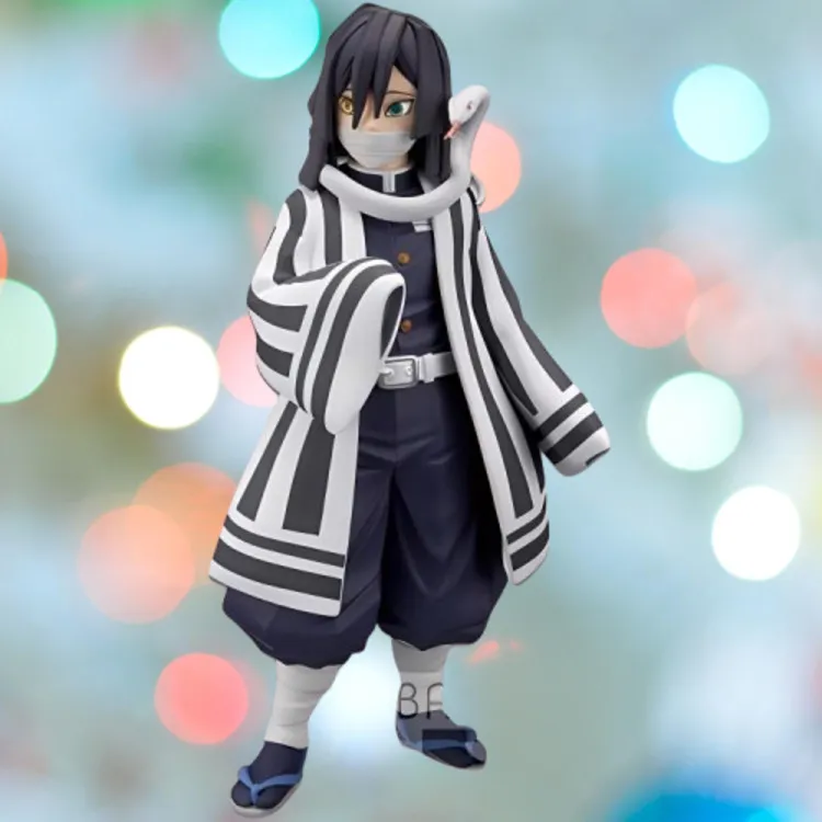 BANDAI Obanai Iguro Glass Factory Demon Slayer: Kimetsu No Yaiba Bind Set 5th Style Version B Bonus Gifts 14cm-2