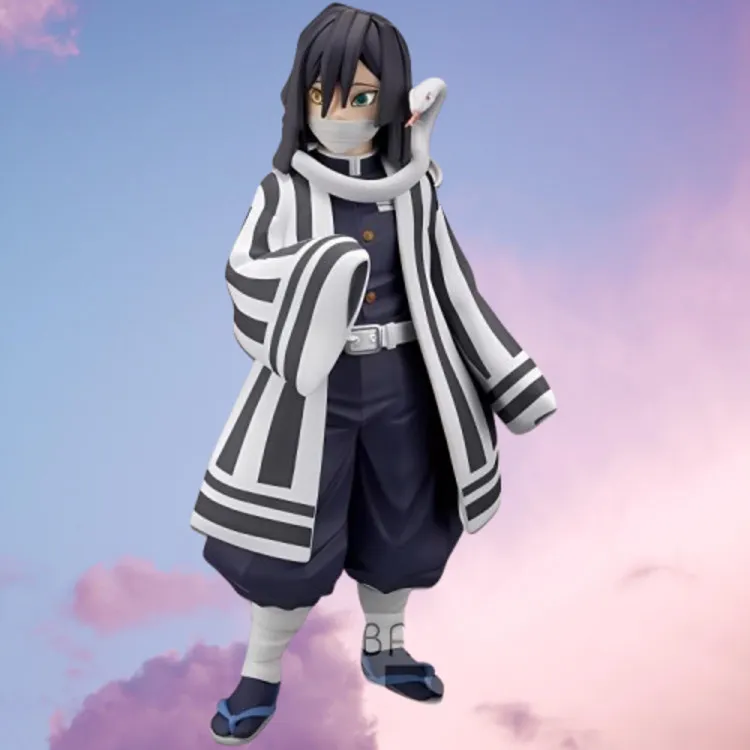 BANDAI Obanai Iguro Glass Factory Demon Slayer: Kimetsu No Yaiba Bind Set 5th Style Version B Bonus Gifts 14cm-3