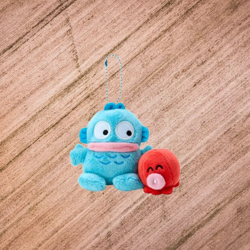 Sanrio Half Fisherman Han And Little Yumi Dolls Plush Pendant 9.5cm Height-3