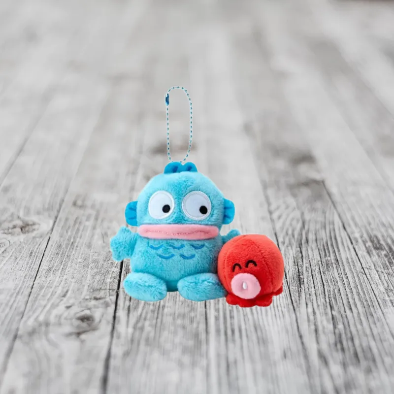Sanrio Half Fisherman Han And Little Yumi Dolls Plush Pendant 9.5cm Height-2