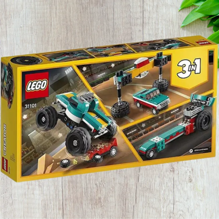 LEGO LOGO Creator Giant Wheel Off Road Vehicle Building Blocks 163pcs 31101-2