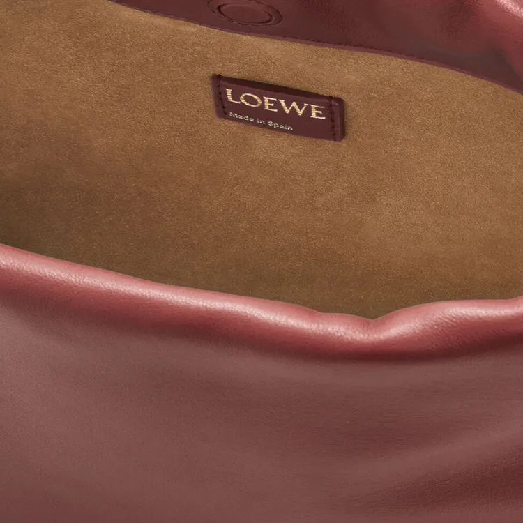 LOEWE Flamenco Soft Nappa Lambskin Handheld Crossbody Bag, Shoulder Bag Medium Size Women's Dark Brown-9