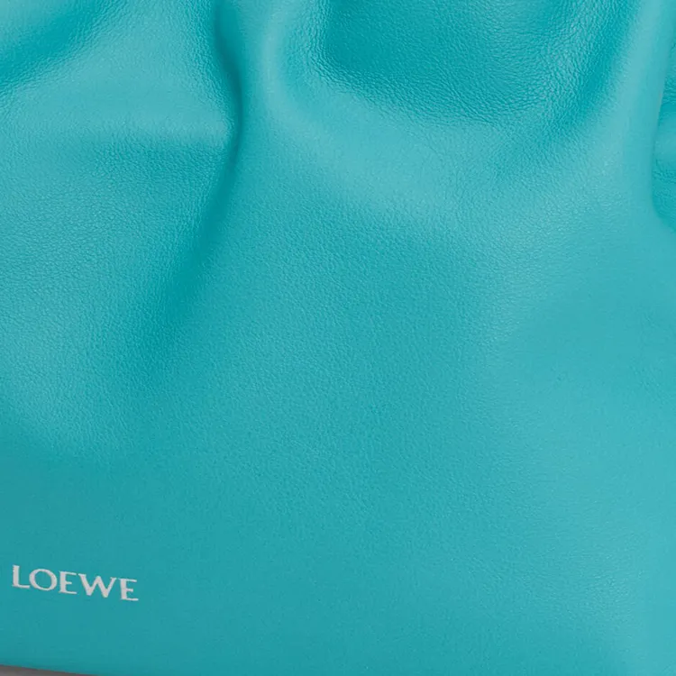 LOEWE Flamenco Napa Calf Leather One Shoulder Crossbody Clutches Women's Deep Turquoise-4