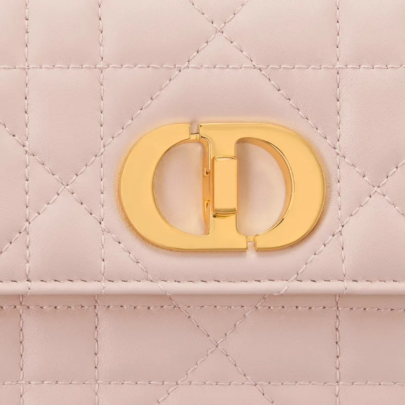 DIOR Sheepskin Shoulder Bag Crossbody Bag Women's Rouge Pink-4