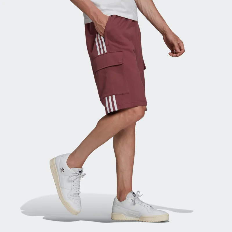Adidas Originals Casual Shorts Men's Deep Red/White-3