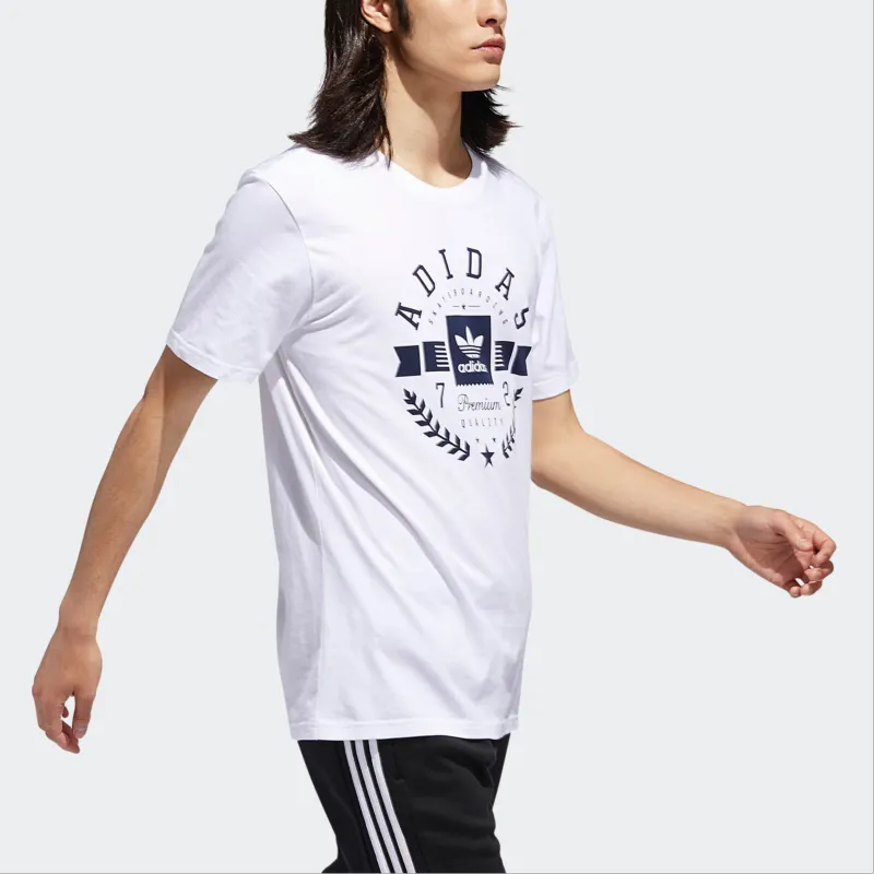 Adidas Originals Skateboarding T Shirt Men's White-4