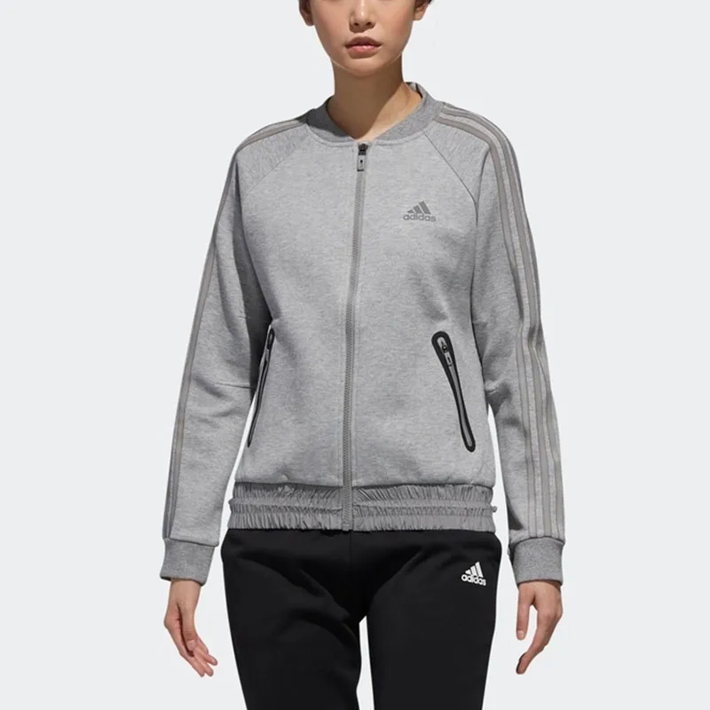 Adidas BOMBER KN BRAND Jackets Coats Women's Gray-2