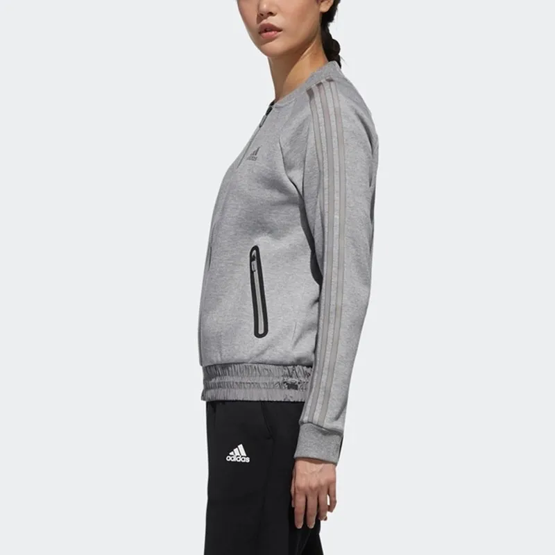 Adidas BOMBER KN BRAND Jackets Coats Women's Gray-5