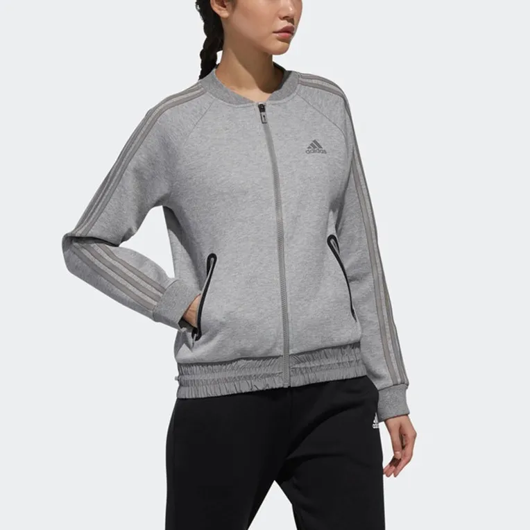 Adidas BOMBER KN BRAND Jackets Coats Women's Gray-4