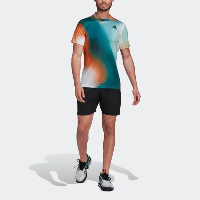 Adidas T-Shirt Men's White Black/Han Jade White Water Duck Green-1