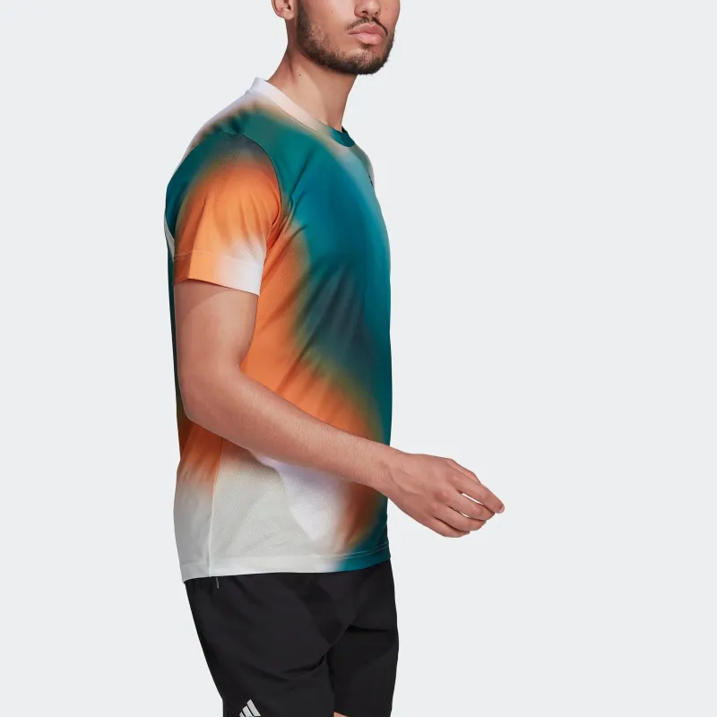 Adidas T-Shirt Men's White Black/Han Jade White Water Duck Green-4