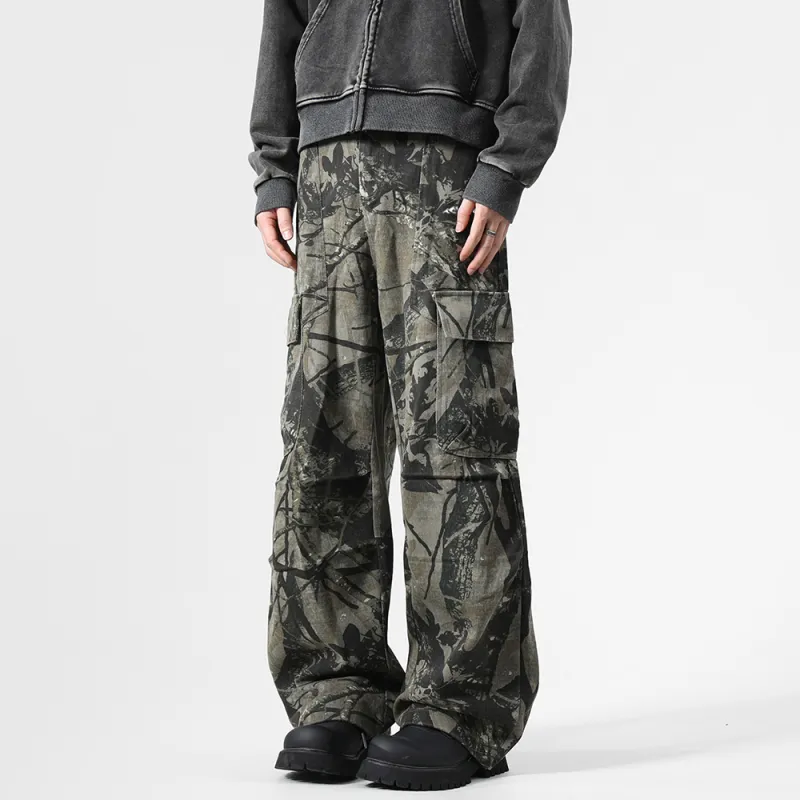 Jeep Jeans Unisex Falling Leaves Green Camouflage-4