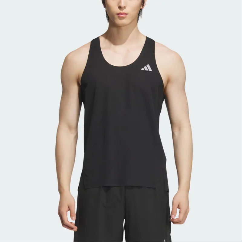 Adidas Tank Tops Unisex Black/Dark Silver Gray-1