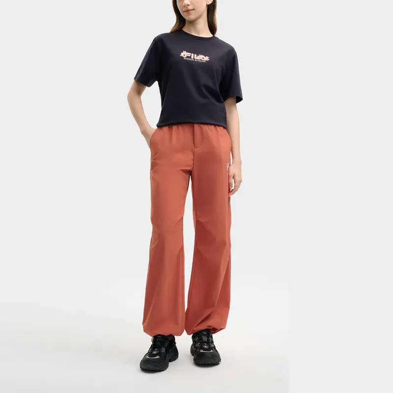 FILA x MAISON KITSUNE ORIGINALE Casual Pants Women's Fine Russet Red RD-3