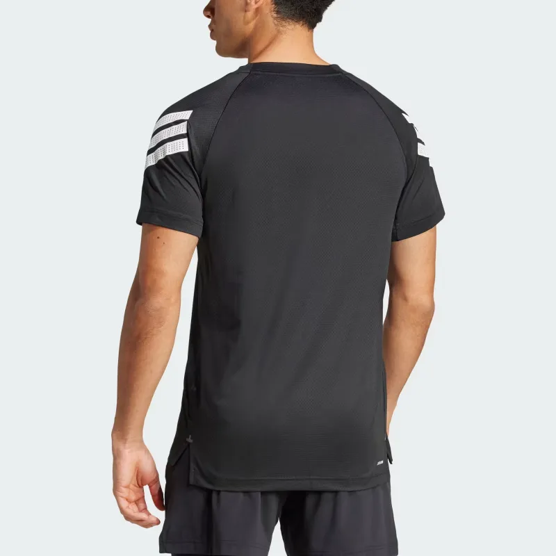 Adidas Icon3 Stripes T Shirt Men's Black/White-1