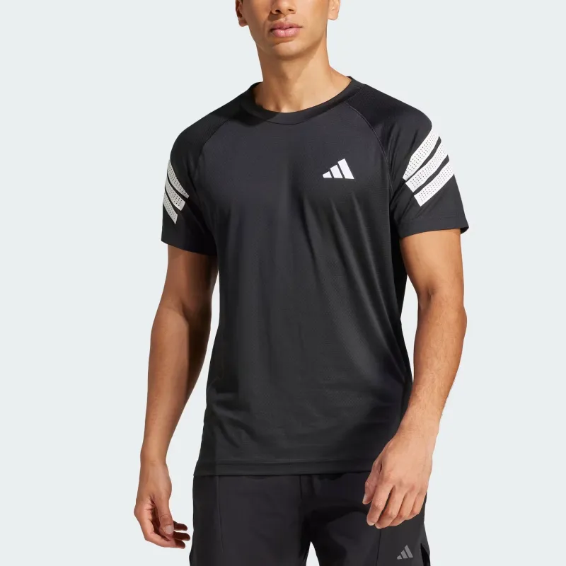 Adidas Icon3 Stripes T Shirt Men's Black/White-2