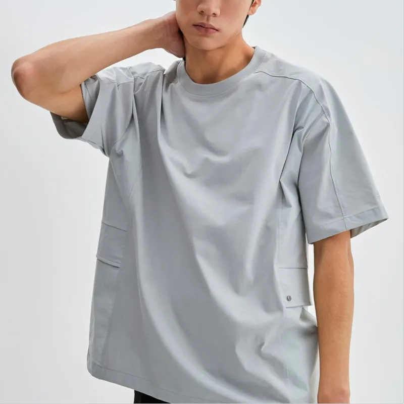 New Balance SEMI OVER FITFROZEN T Shirt Men's Light Gray-5