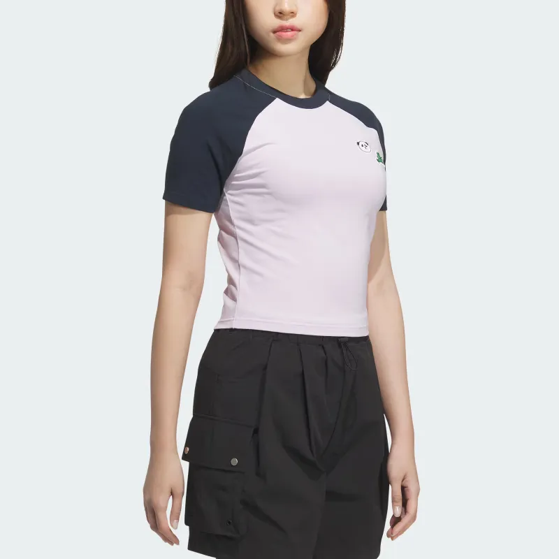 Adidas T Shirt Women's Ice Light Purple/Aurora Ink Blue-3