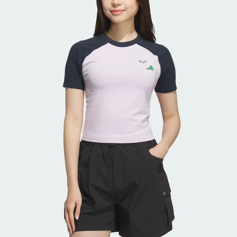Adidas T Shirt Women's Ice Light Purple/Aurora Ink Blue-1